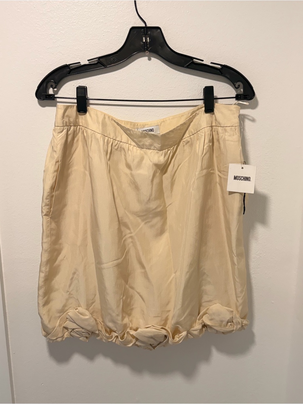 NWT Moschino ballon puff skirt vintage cream rosette size 10 waist 15
